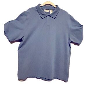 Classic Blue Polo Shirt Cotton Casual #golf